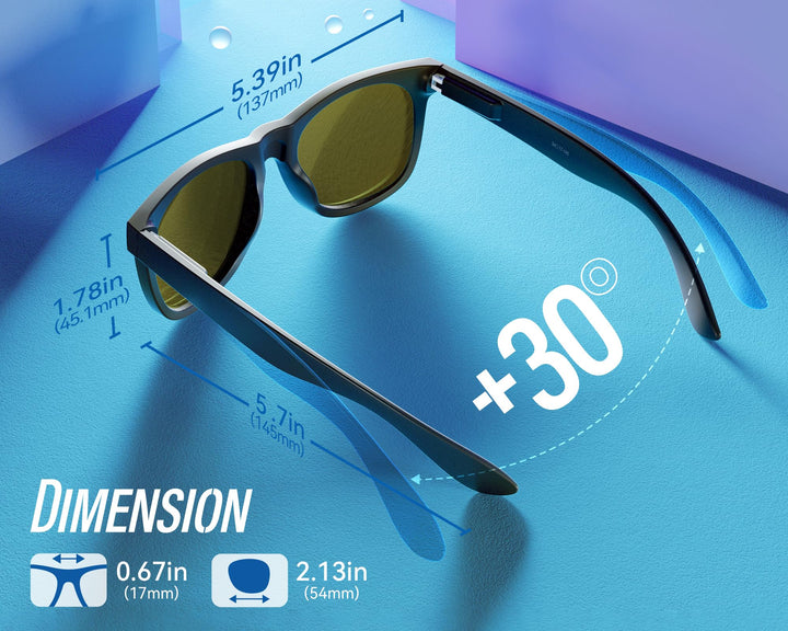 VELAZZIO Polarized Sunglasses for Men and Women Unisex Ultralight Frame UV400 Protection Sunglasses for Driving Cycling Golf Skiing, Black Frame Green Lens