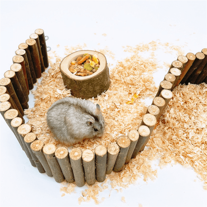 Pet Hamster Wooden Food Bowl Hamster Squirrel Food Bowl
