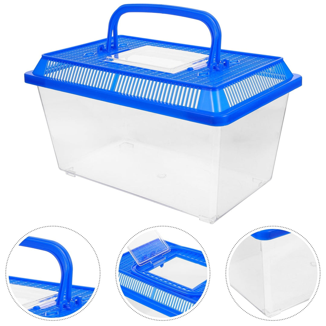 Turtle Living Tank,Turtle Tank with Platform Creative Turtle Carrying Box Tank Practical Turtle Tank Aquarium