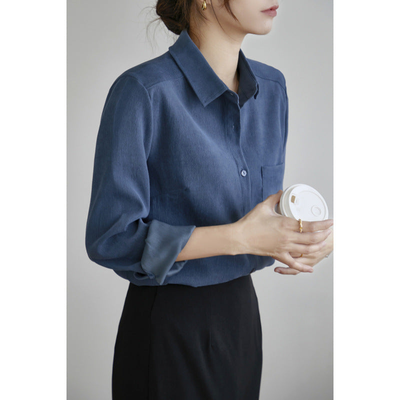 New Autumn And Winter Bandage Dress Shirt For Women