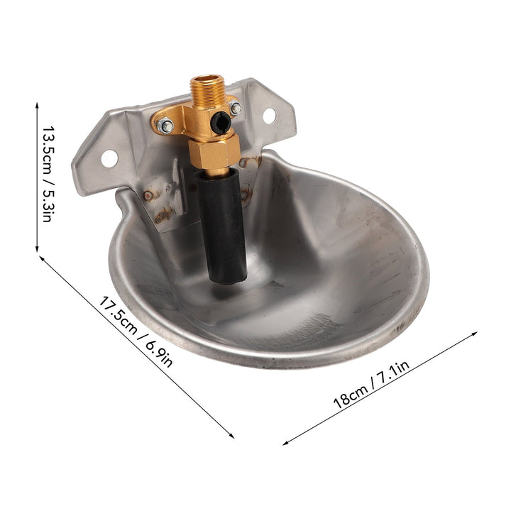 Automatic Cow Drinking Water Bowl, Livestock Water Troughs Smooth Edge Rust Resistant Easy To Clean Stainless Steel With Valve Touch Switch For Farm