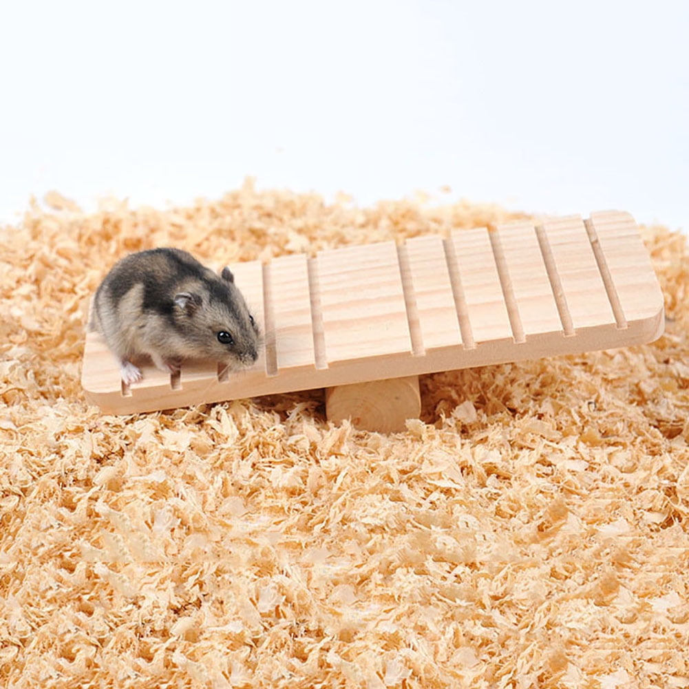 StarBay Scratching Board Pet Hamster Wooden Slip Seesaw Teeterboard Squirrel Toy Cage DIY Ornament