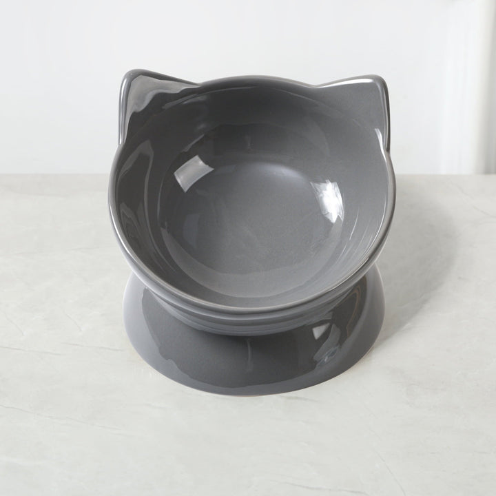 Park Life Designs Oscar Tilted Elevated Ceramic Cat Dish Set for Food & Water, 2-Pack