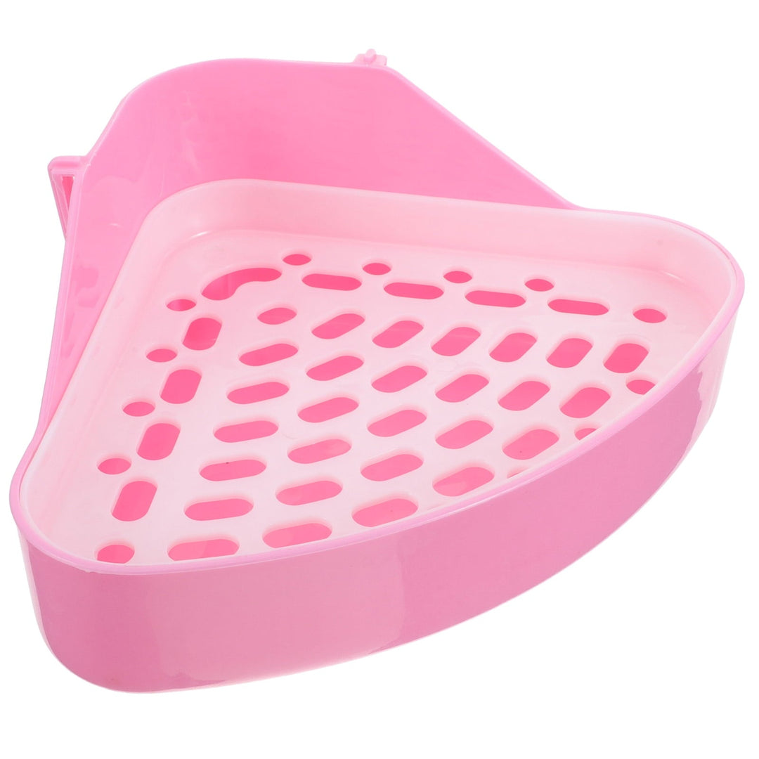 Gong Bunny Litter Box Pet Toilet Triangle Potty Trainer Corner Litter Bedding Box