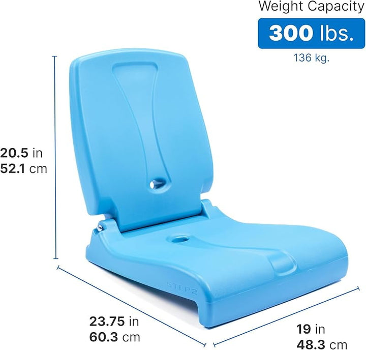 Folding Flip Seat, Lightweight Portable Outdoor Chair for Poolside, Camping, Beach, Boats, Durable Ground Chair with Back Support for Adults, Mint