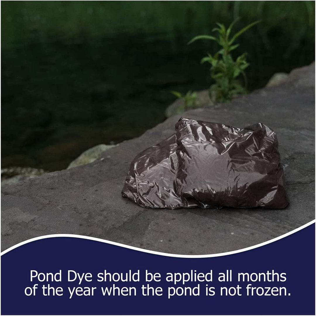 Midnight Blue Pond Dye Packets - 6 water soluble packs of Lake Dye Treatment