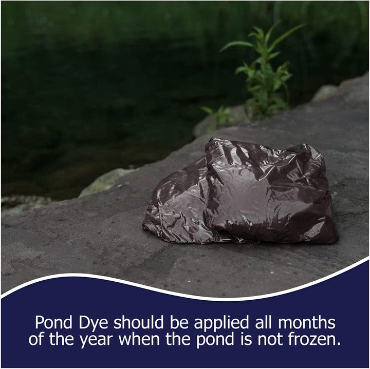 Midnight Blue Pond Dye Packets - 6 water soluble packs of Lake Dye Treatment