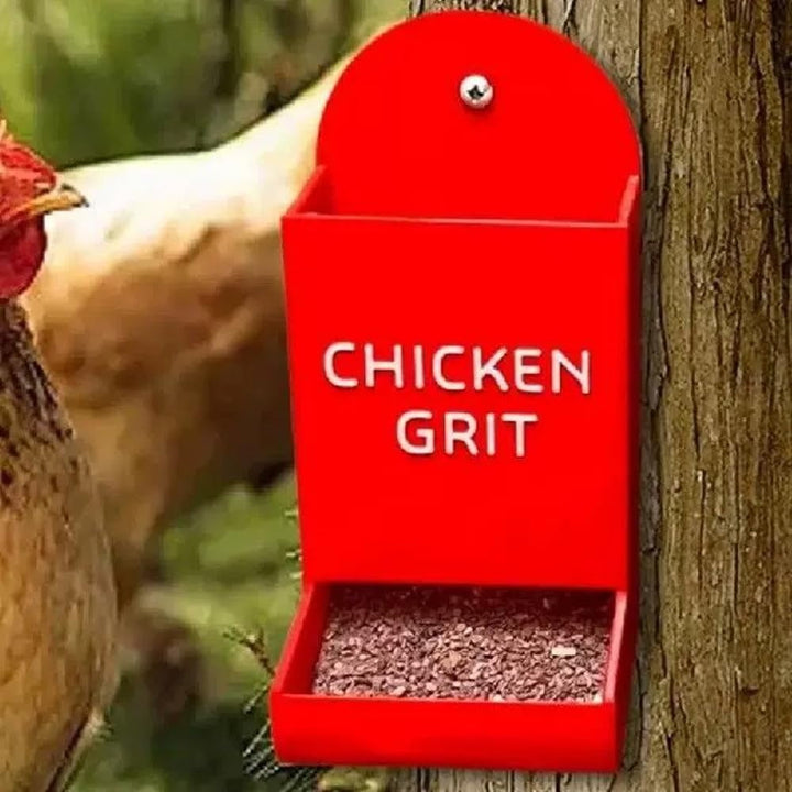 Oyster Shell and Grit Feeder, Hanging Chicken Feeder Trough, Chicken Coop Accessories
