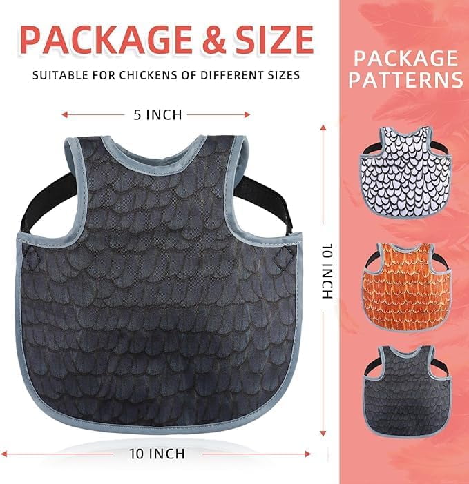 Chicken Saddle for Hens, Chicken Back Protector for Hens, Comfortable & Lightweight Chicken Aprons for Hens