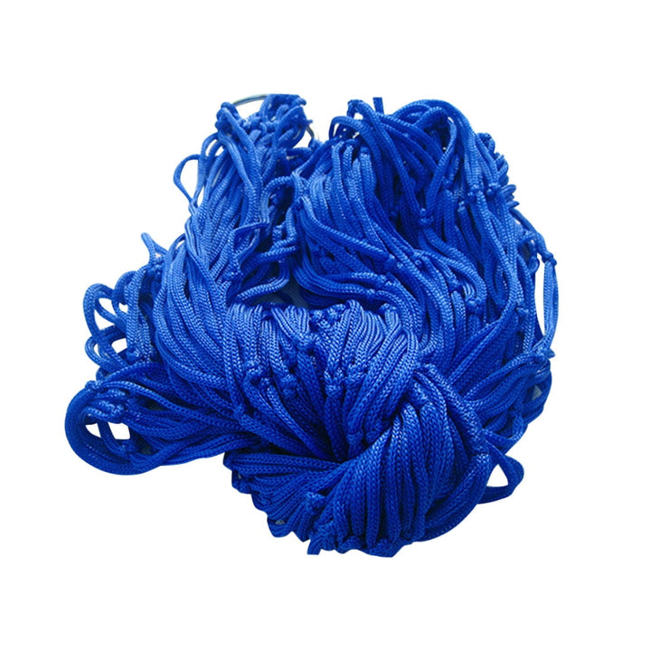 Mobutofu Outdoor Hammock Durable Netted Nylon Blue 1Set For Hanging Bed And