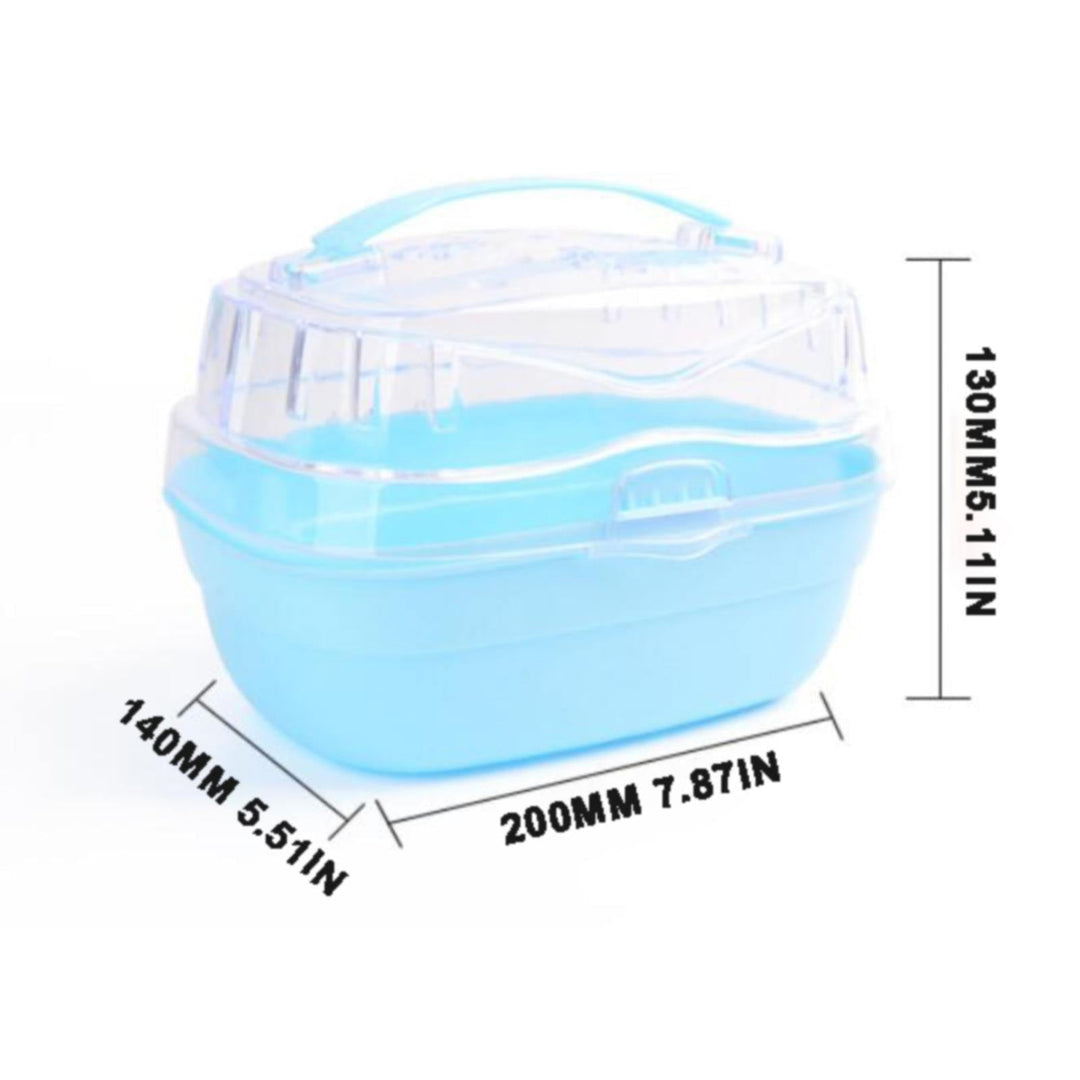 VISALY Portable Small Pet Supplies Carrying Box Hamster Takeaway Transport Cage for Outdoor Travel