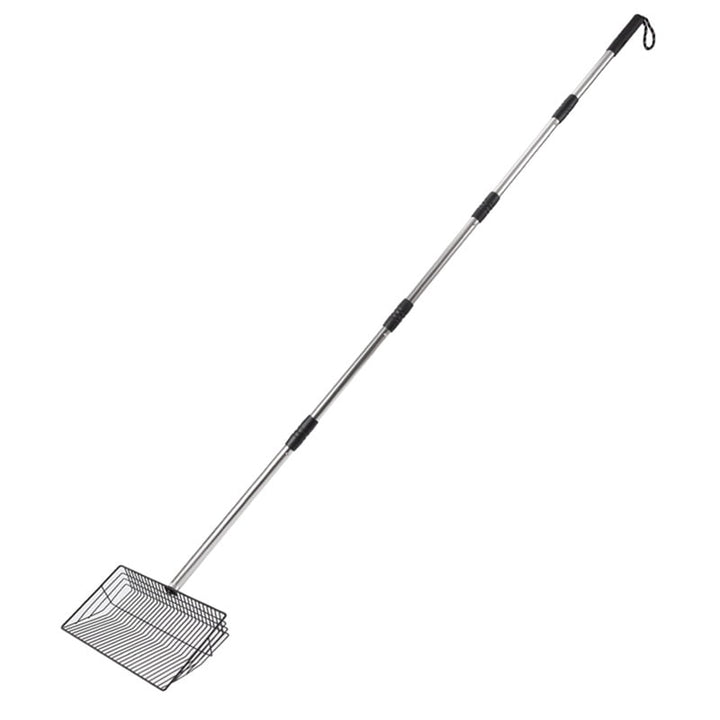 10inch Large Chicken Poop Scooper, 24 to 68in Long Chicken Coop Litter Scoop with Stainless Steel Handle, Sifting Shovel