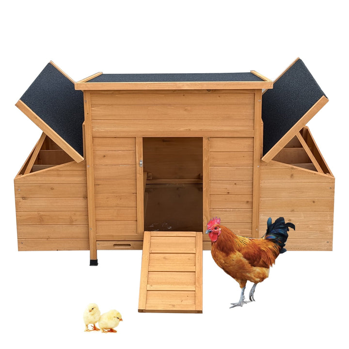 Large Wood Chicken Coop Backyard Hen House 4-6 Chickens