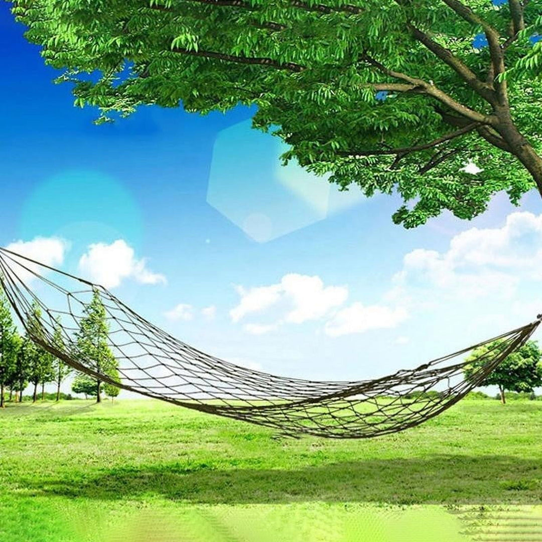 Rwvbm Portable Nylon Mesh with Tie Straps Breathable Outdoor Camping for Backpacking,Hiking & Backyard 270x80cm (106x31in) Supports 220lbs (100kg)