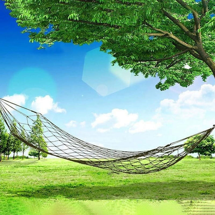 Rwvbm Portable Nylon Mesh with Tie Straps Breathable Outdoor Camping for Backpacking,Hiking & Backyard 270x80cm (106x31in) Supports 220lbs (100kg)