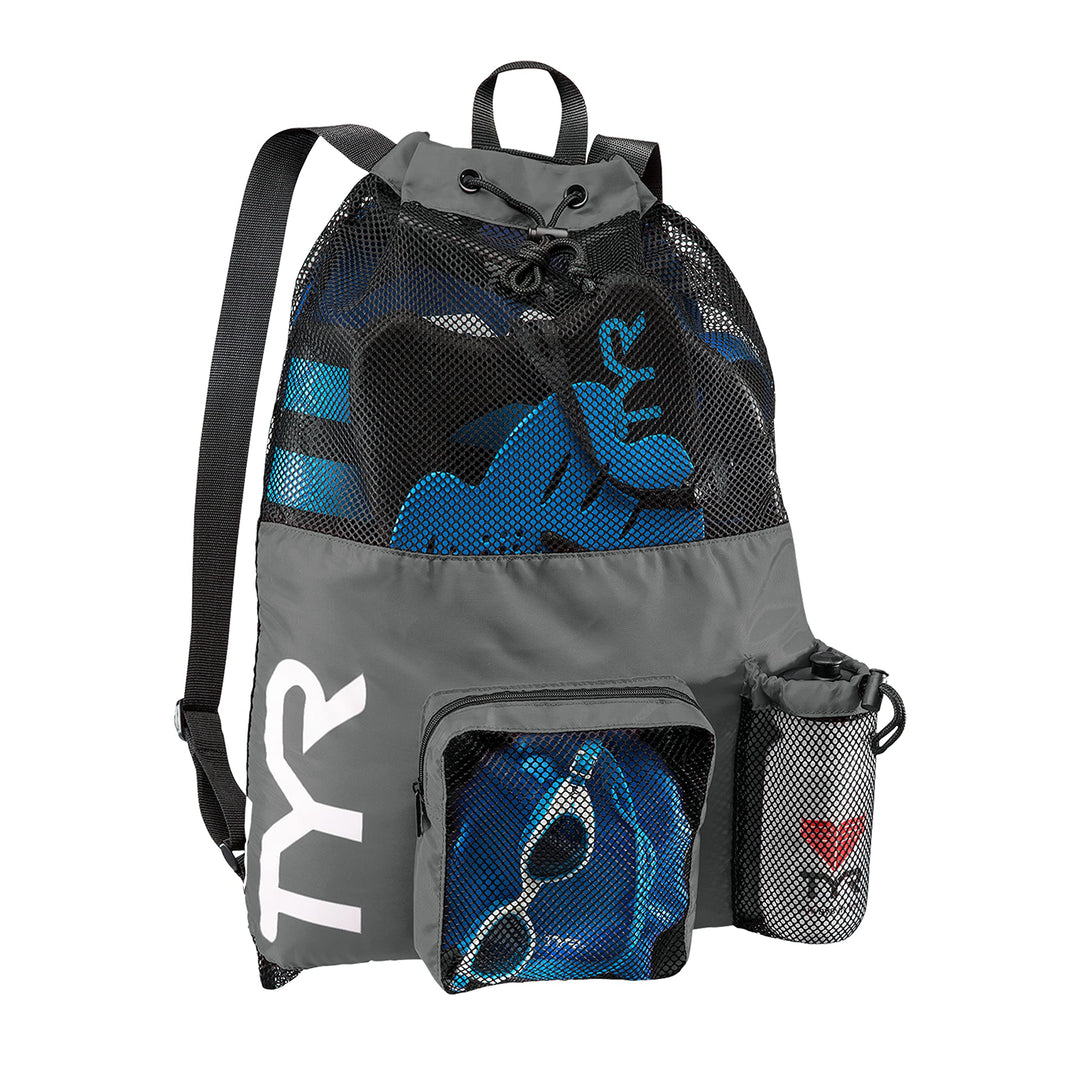 TYR Big Mesh Mummy Backpack, Grey, one size