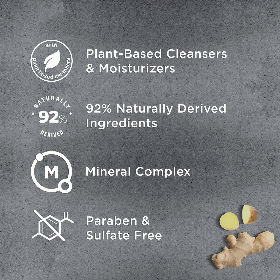 Dove Men+Care 2-in-1 Shampoo + Conditioner Ginger & Coconut Oil for Hydrated Hair, +Mineral Complex, 17.5 oz