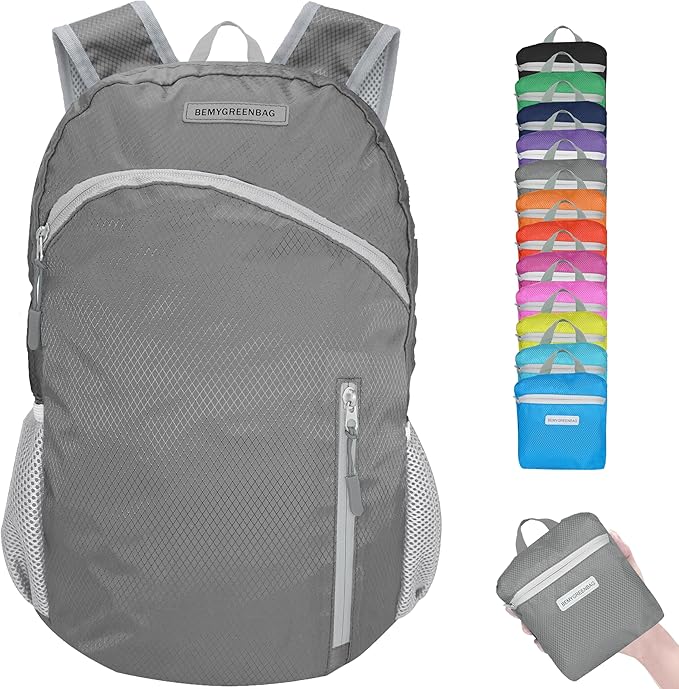 35L Foldable Waterproof Backpack For Outdoor Sports Travel Inside Wet Clothes Compartment Packable For Multiple