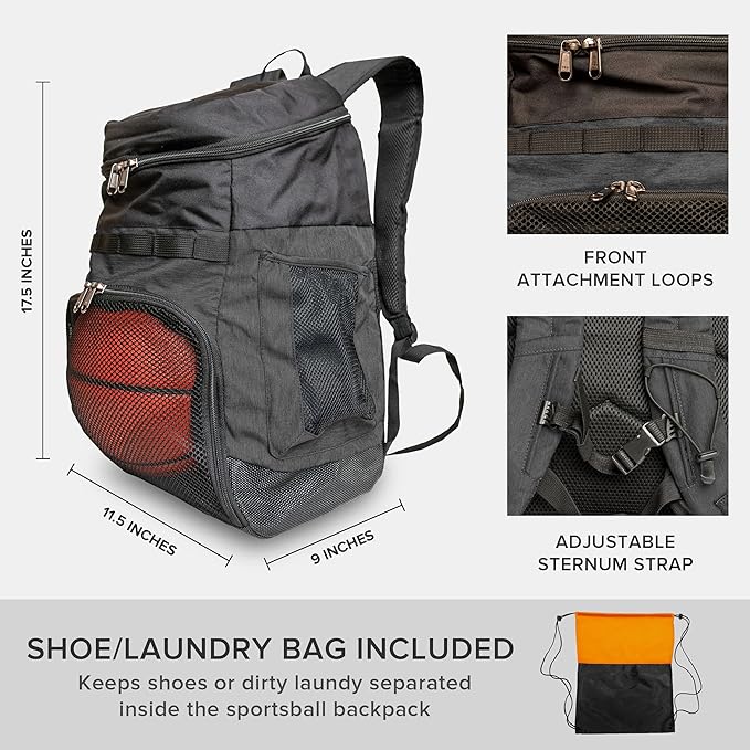 Basketball Backpack with Ball Compartment