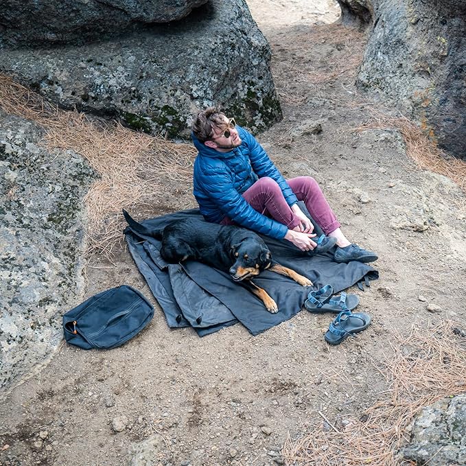 Arcturus Large Insulated Woobie Camping Blanket 7.5 x 7.5 FT - Dual-Sided with Rugged Waterproof Exterior, Quilted Insulated Interior - Portable Carry Bag Included