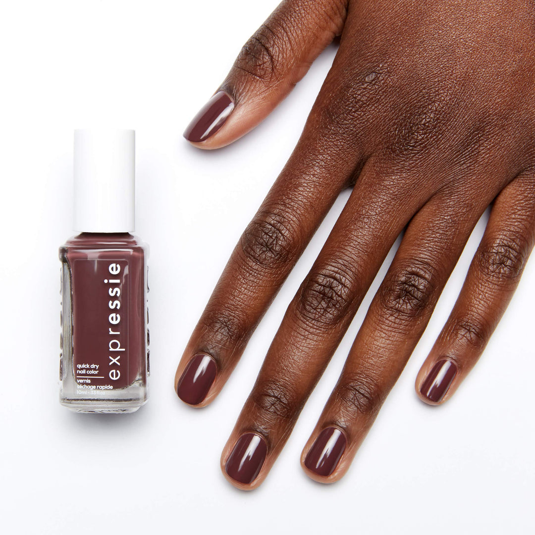 essie Expressie Nail Polish, Quick-Dry Plum Purple Nail Polish, Vegan, Scoot Scoot, 0.33 fl oz