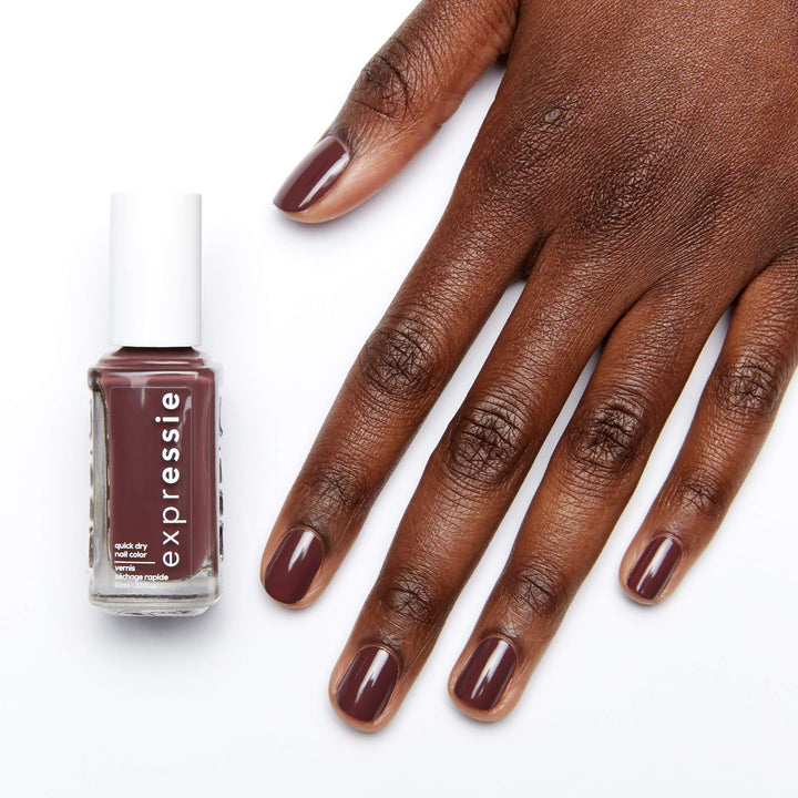 essie Expressie Nail Polish, Quick-Dry Plum Purple Nail Polish, Vegan, Scoot Scoot, 0.33 fl oz