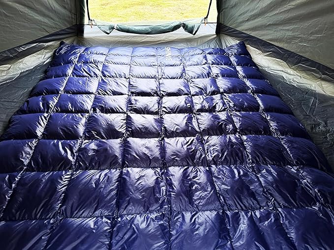 ShinHye Ultralight Sleeping Bag for Adults - 500g Premium Duck Down Waterproof & Compressible, 3 Season Backpacking Camping 40-59℉, Compact Lightweight Sleeping Bag with Compression Sack