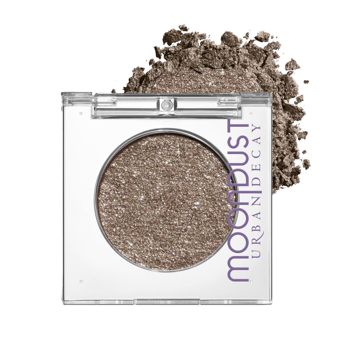 URBAN DECAY 24/7 Moondust Glitter Eyeshadow Single (Lithium - Brown Metallic Silver Sparkle), Buildable Sparkly Eye Glitter, Long-lasting Shimmer Finish, Reflective Eye Shadow Topper - 0.06 oz
