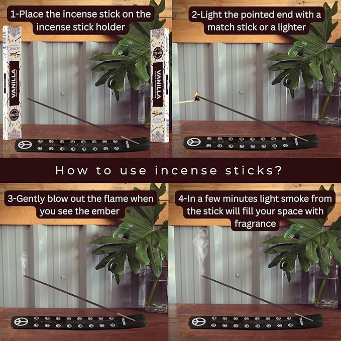 Vanilla Incense Sticks - Total 40 Insence-Sticks - Dual Pack of 20 Insense - Inciensos - Inscents - Natural Non Toxic Ingredients - Incents - Incence - Inscense - Insents