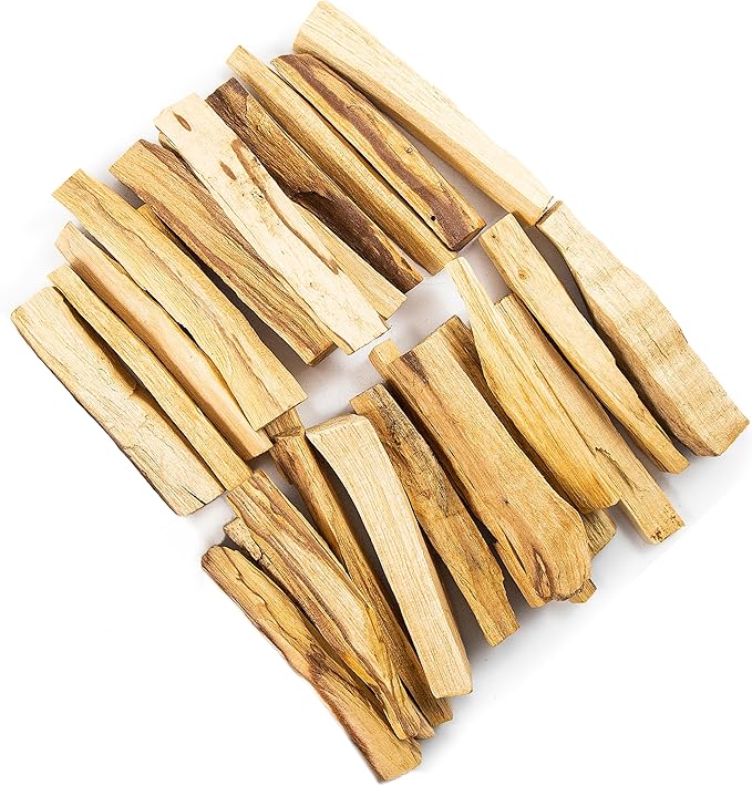 A-Grade Premium Palo Santo Incense - Sustainably Harvested in Peru - Holy Wood Smudge Sticks - Bulk Lot of 24 (Approx 1/2 lb.) for Cleansing, Smudging, Meditation and Purification (24 Sticks)