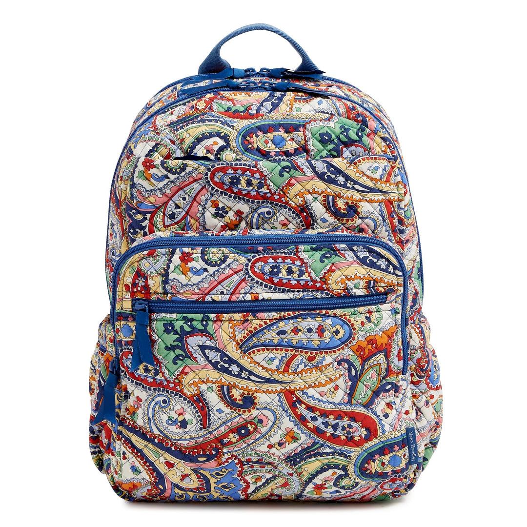 Vera Bradley Cotton XL Campus Backpack, Harbor Paisley
