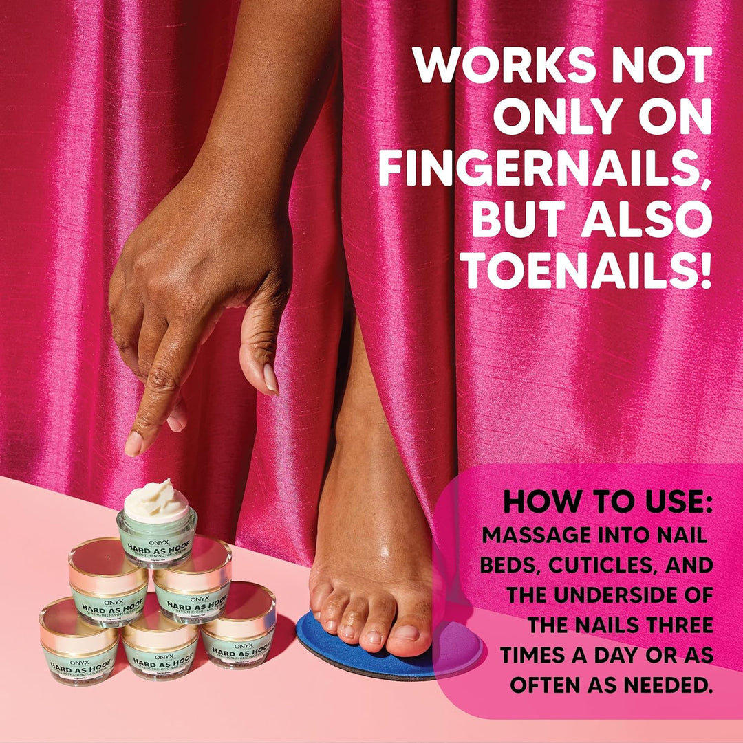 Onyx Hard As Hoof Nail Strengthening Cream | Unscented | 1 Oz - Strengthens & Conditions Nails