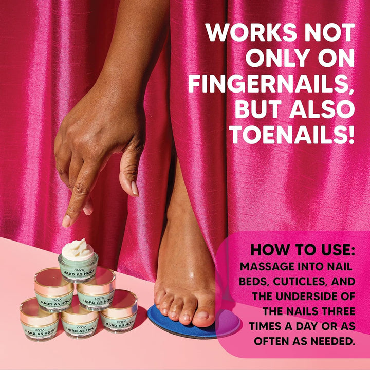 Onyx Hard As Hoof Nail Strengthening Cream | Unscented | 1 Oz - Strengthens & Conditions Nails