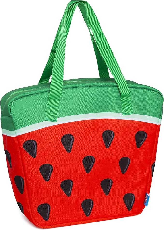 BigMouth Inc Large Insulated Cooler Bag, Reusable Travel Bag with Adustable Straps, Cute Collapsible Food Tote for Picnic Pool Beach