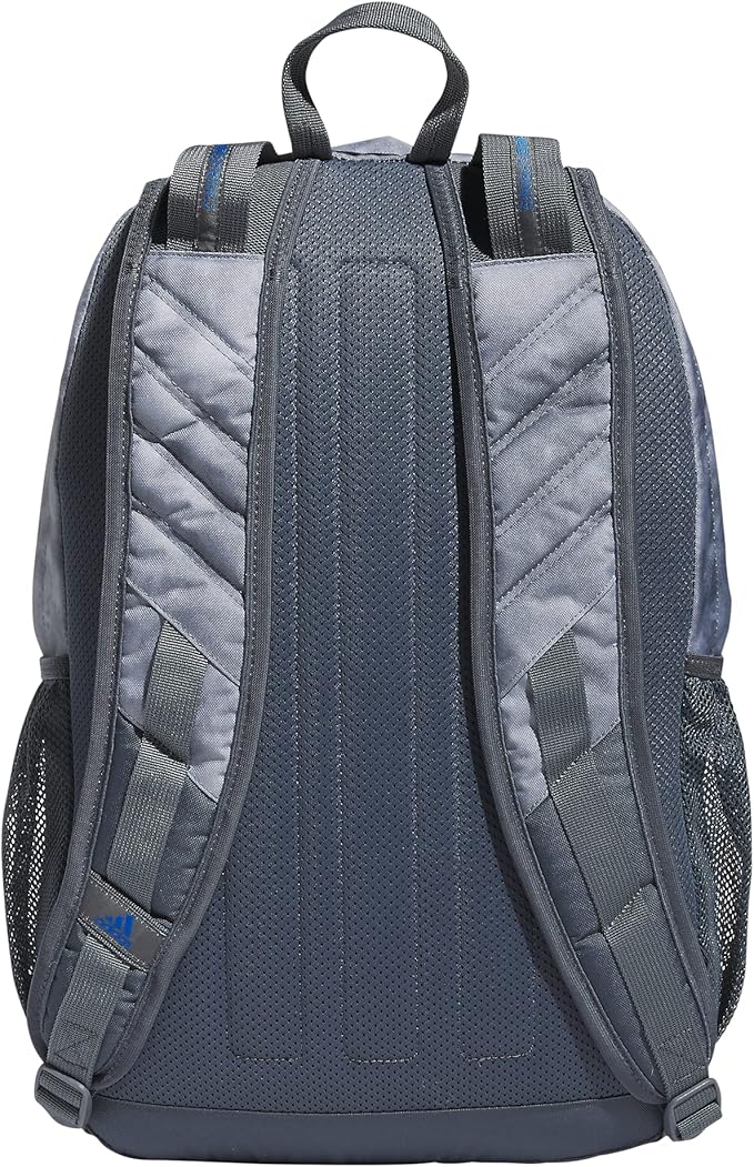 adidas Prime 6 Backpack, Stone Wash Grey/Bright Royal Blue, One Size
