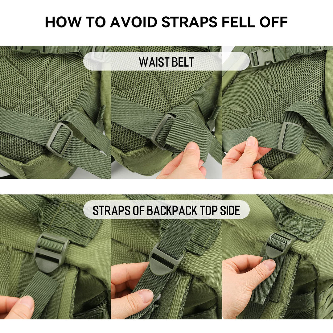 REEBOW GEAR Military Tactical Backpack Large Army 3 Day Assault Pack Molle Bag Boys Backpacks for School Army Green