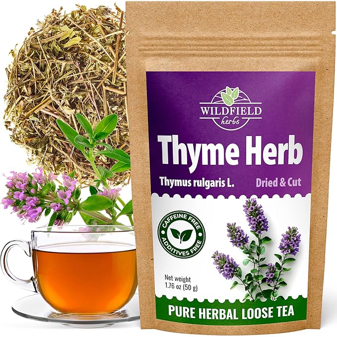 1.8 oz. Thyme Tea Thyme Leaves Tyme Herb Tea (Thymi Serpiylli Herba) - 50g Thymus Serpyllum Herb