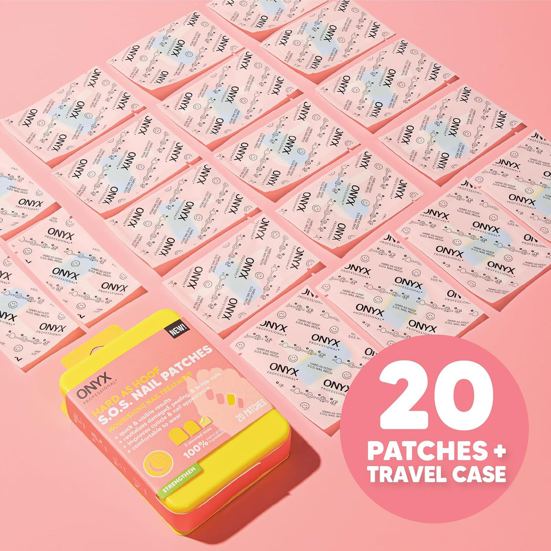 Onyx Hard As Hoof Nail Patches | Strengthening Treatment for Nail Growth - 20 Count