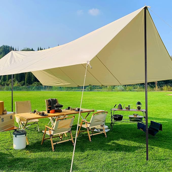 REDCAMP Adjustable Telescoping Tarp Poles Set of 2, Multifunction & Lightweight Tent Poles for Canopy Awning Replacement