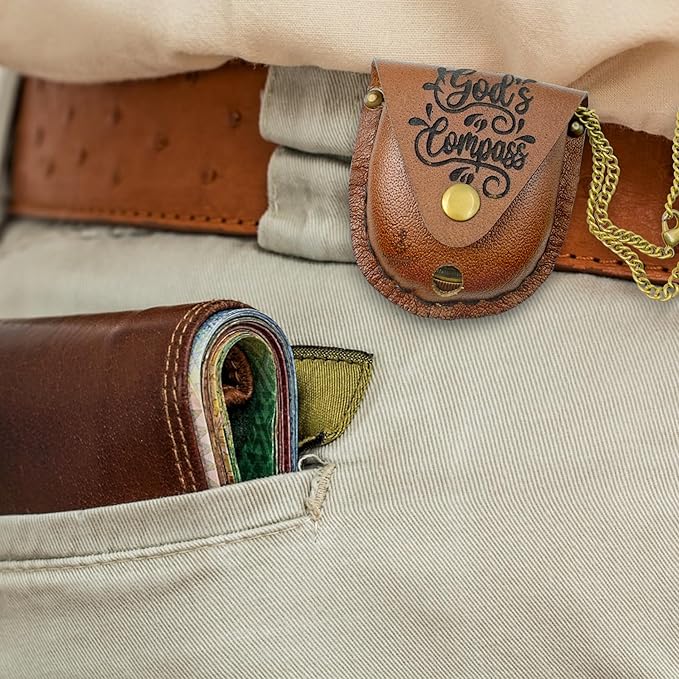 Bible Verse Brass Compass – “I Will Guide You and Watch Over You” (Psalm 32:8) | Christian Gift for Boys, Girls, Teens, Adults | Faith Keepsake for Graduation, Baptism, Confirmation, Prayer Gift