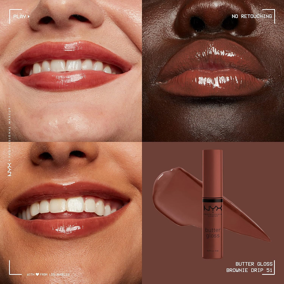 NYX Butter Gloss | Non-Sticky Deep Brown Lip Gloss for All Skin Tones