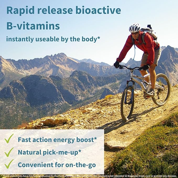 Igennus Super B-Complex Methylated Liquid B-Vitamin Effervescent Supplement, Fast Action Energy Drink, Caffeine & Sugar-Free, Orange Flavor, Vegan, 20 Tablets