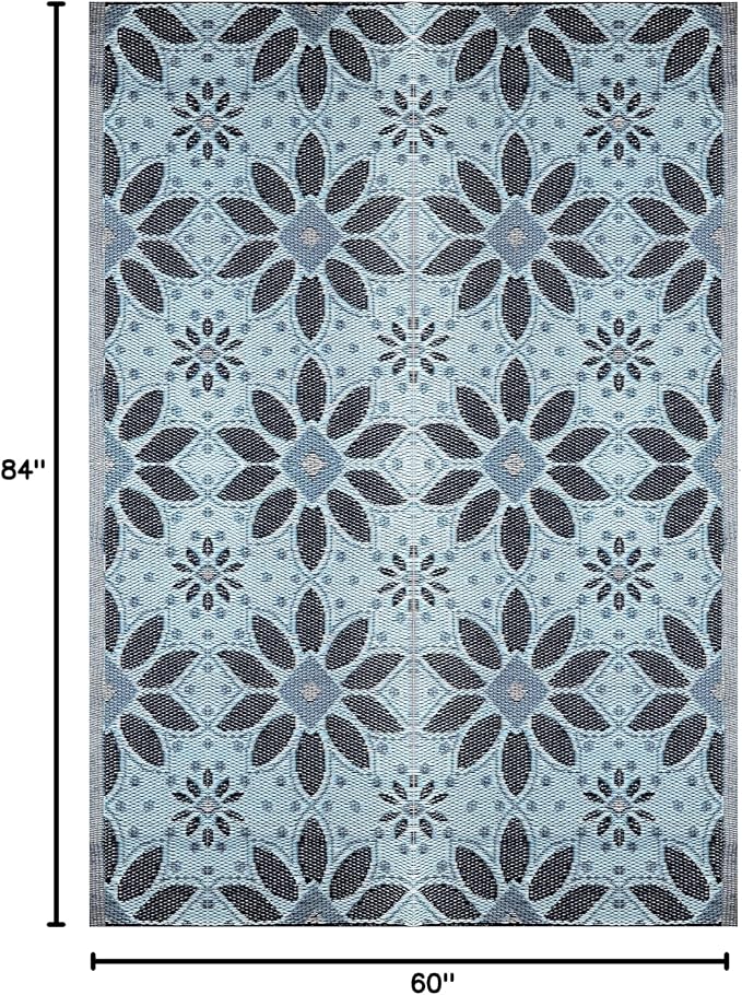 BalajeesUSA 2 Pack Outdoor Rugs Plastic Straw Patio Rugs RV Camping Reversible Mats Wholesale Price (2 Pk 5'x7') 20386