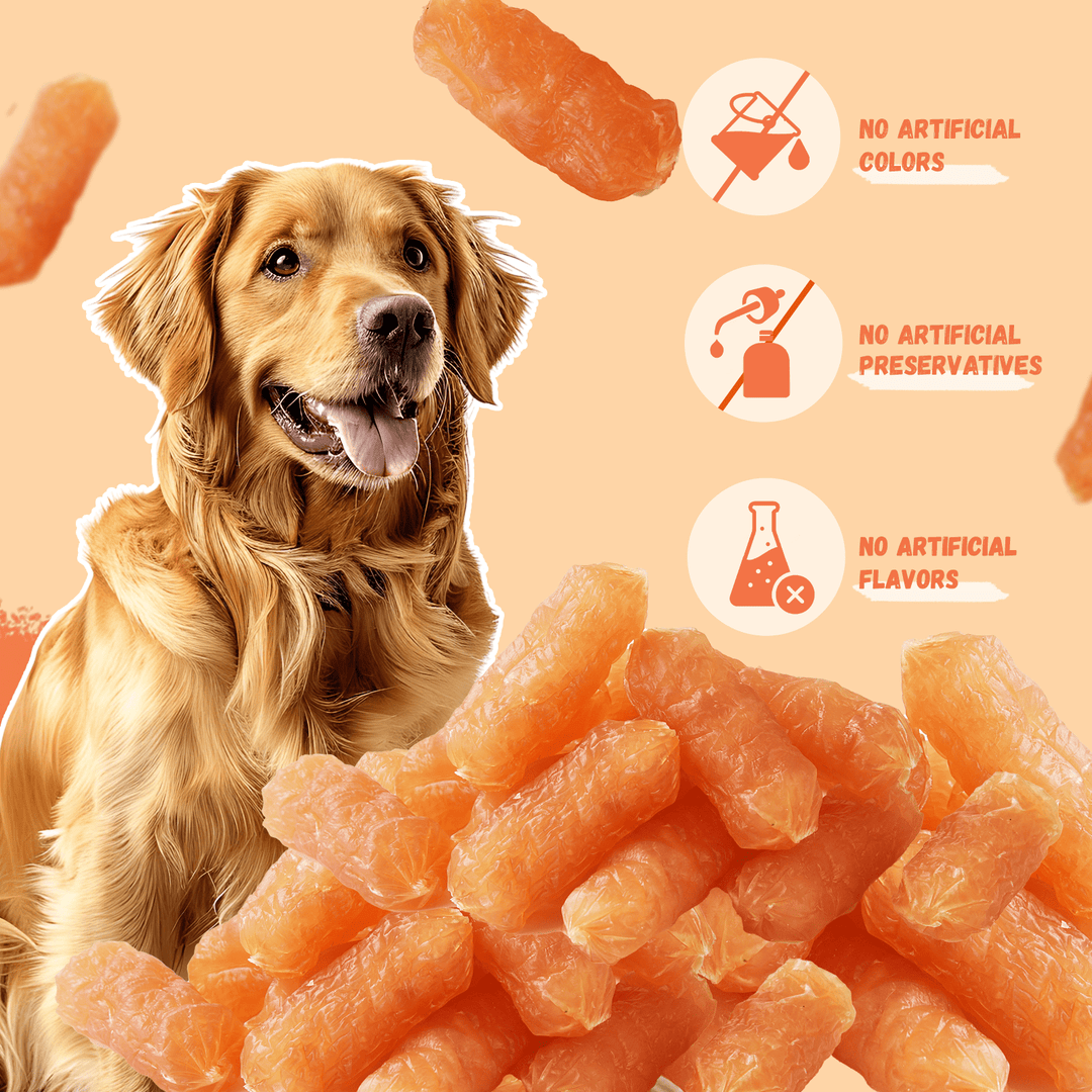 Pawmate Chicken Sausage Dog Treats, Natural Protein Rich Treats for All Dogs, 11oz