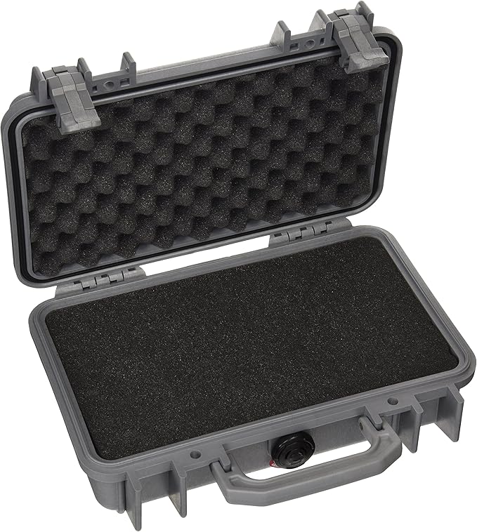 Pelican 1170 Case with Foam - Multi-Purpose Hard Shell Case with Foam for Camera, Drone, Pistol, Equipment, Electronics, and Gear (Silver)