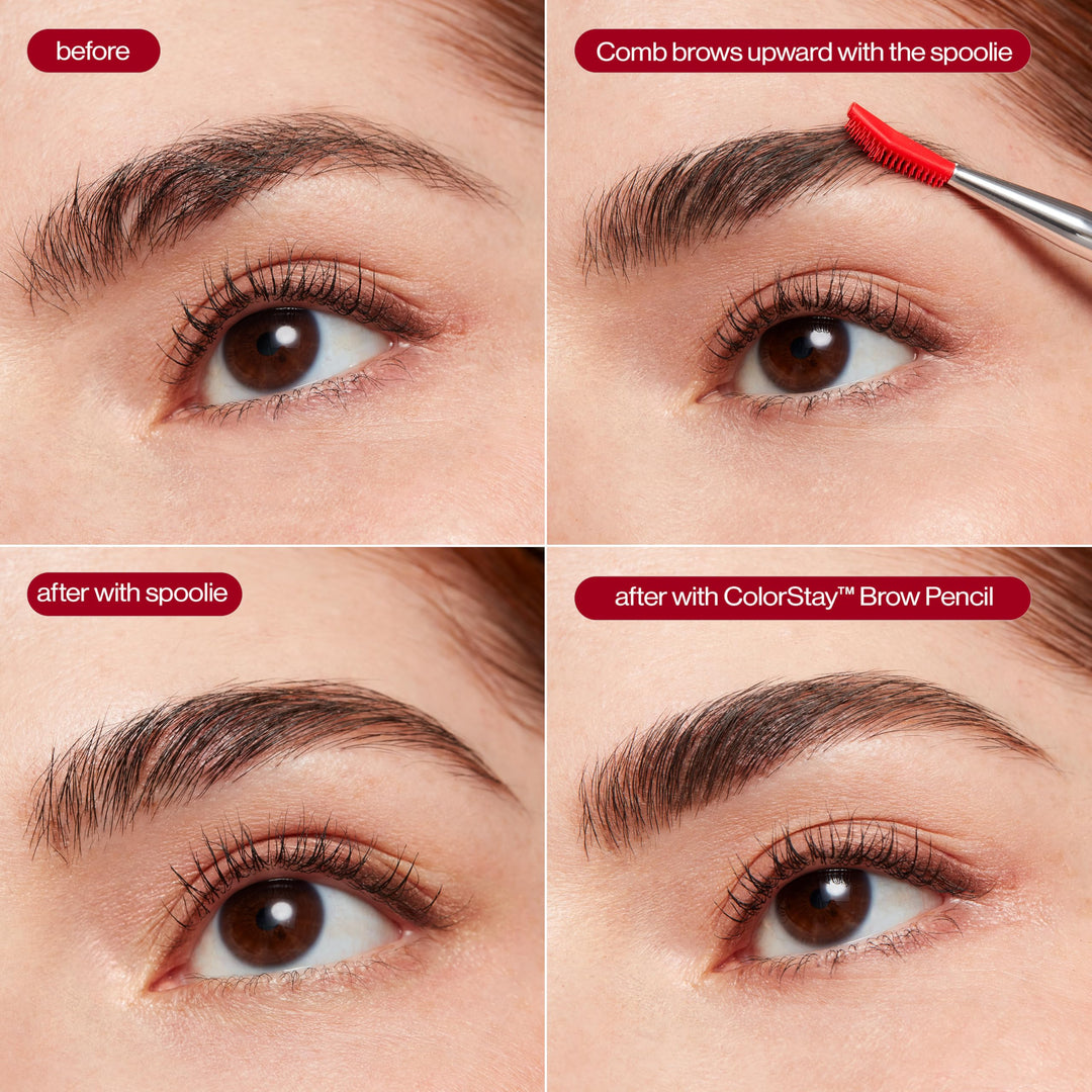 Revlon Lash & Brow Styling Tool, Dual Ended Eyelash Separator & Eyebrow Brush Spoolie, Works with Mascara & Brow Makeup, 1 count