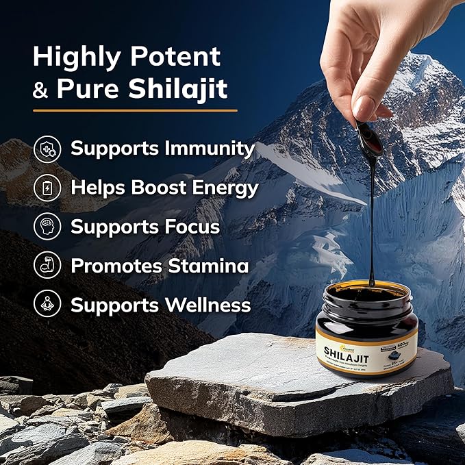 Pure Himalayan Shilajit Resin for Men & Women - 600mg - Natural Extract Supplement with 85+ Trace Minerals & Fulvic Acid - Alternative to Capsules, Gummies, Tablets & Drops