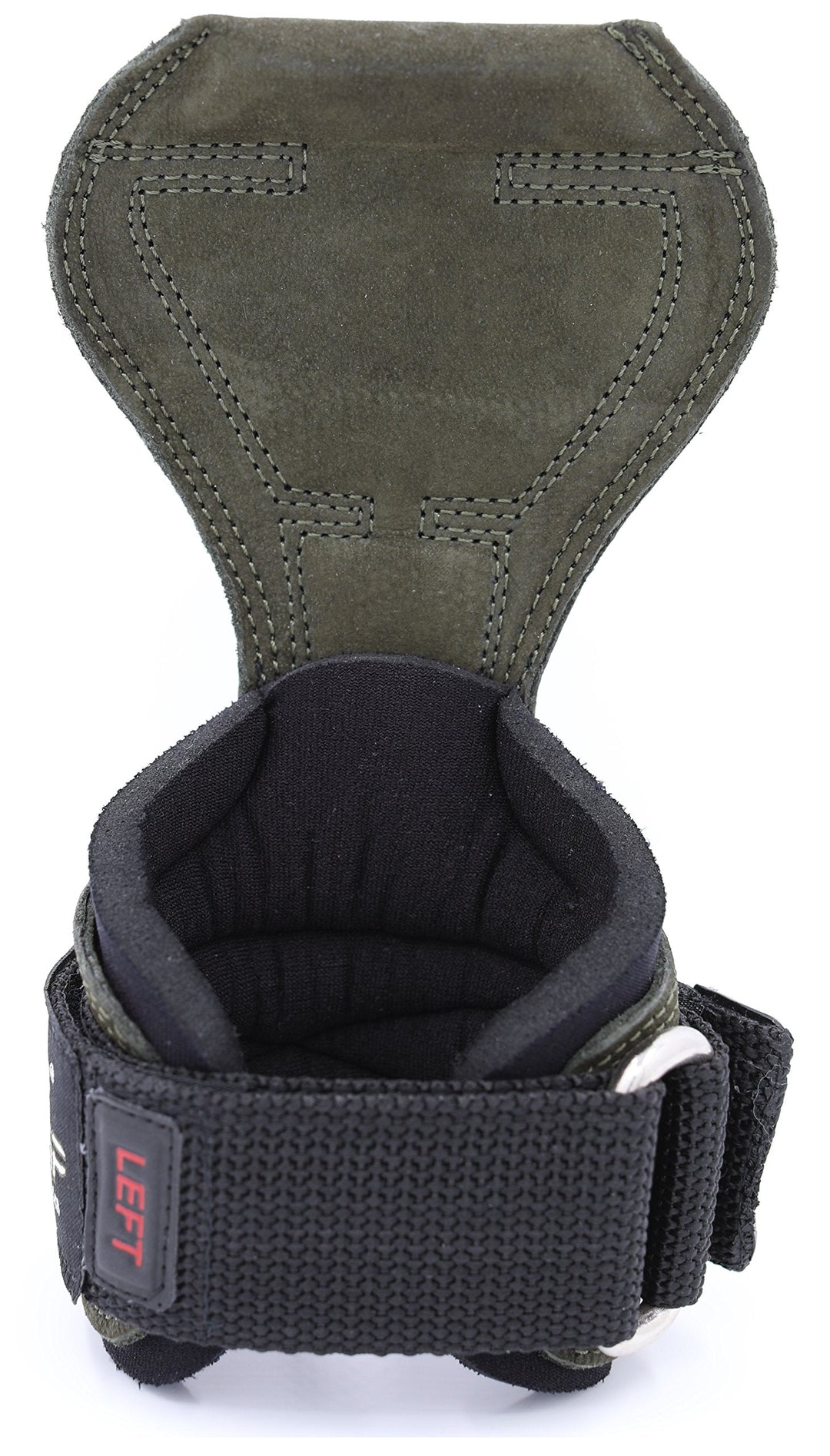 Cobra Grips FIT Weight Lifting Gloves Heavy Duty Straps Alternative to Power Lifting Hooks Best for Deadlifts with Adjustable Neoprene Padded Wrist Wrap Support Bodybuilding (FIT Green Leather)