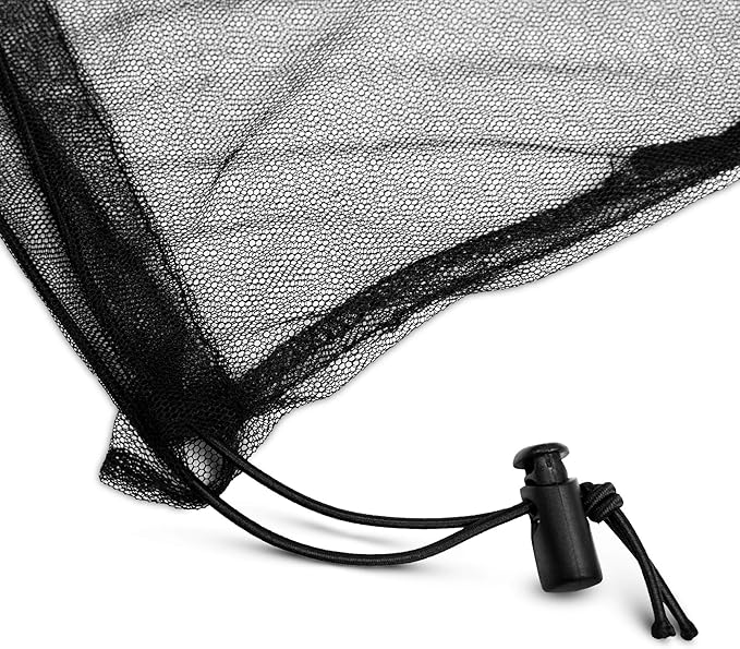 Mosquito Head Net for Insect, Fly & Bug Protection - Quality Mesh Netting for Travel, Camping, Gardening, Safari & Fishing - Fits All Type of Hats for Men & Women