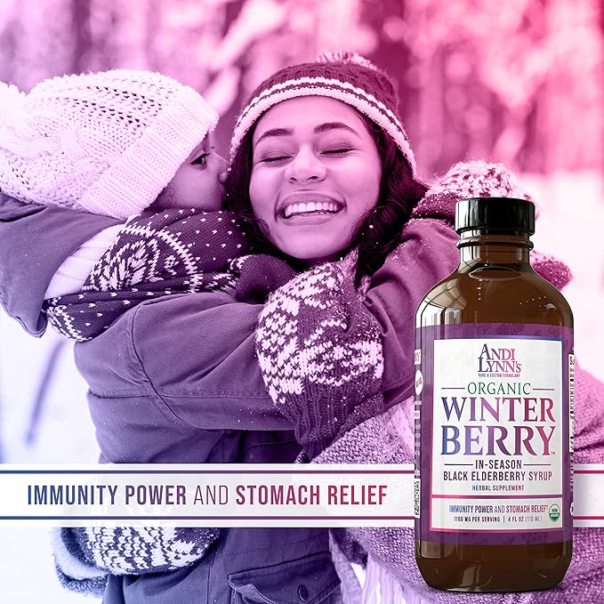 Andi Lynn’s Littleberry and Winterberry Syrup Bundle – 100% Natural and Organic Elderberry Syrups for Kids and Adults – Immunity Booster – Great Tasting Elderberry Syrup (4 OZ Each)